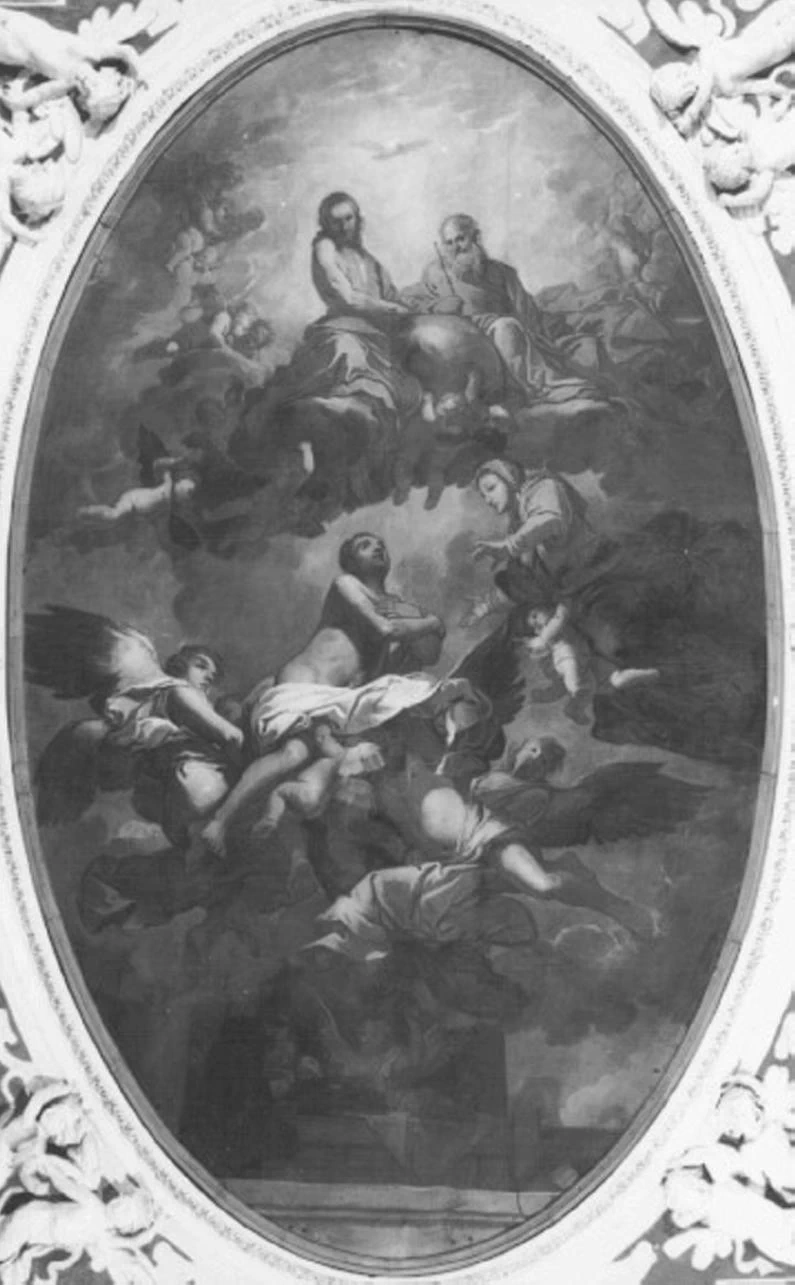 Dio Padre, Gesù Cristo, San Nicola da Tolentino - Oratorio di S. Nicola , Stradella S. Nicola, Vicenza